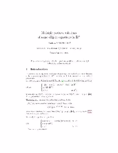 خرید و دانلود نسخه کامل کتاب Multiple positive solutions of some elliptic equations in bold R^N