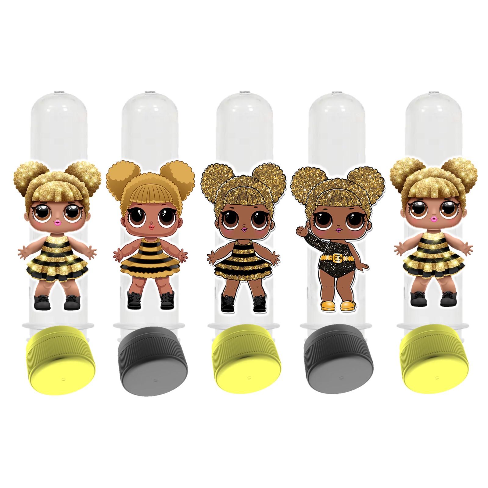  کپسول گیفت اسمارتیز تولد مدل ال و ال طرح زنبوری مجموعه 5 عددی