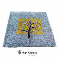 گبه دستبافت شیراز 3 متری مربع درختی زمینه ابی طوسی  کد 4286