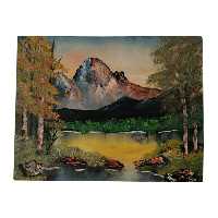 تابلو نقاشی رنگ روغن طرح برکه درخشان