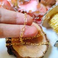 زنجیر طلایی رنگ ثابت  طرح قلب سایز کوچک (متری)