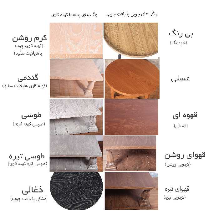 میز جلومبلی فریازان دکور مدل P66_2ADD مجموعه دو عددی