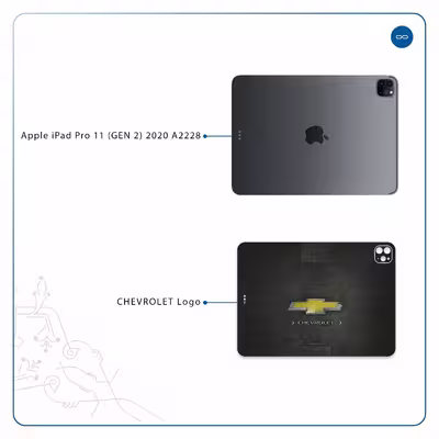برچسب پوششی ماهوت مدل CHEVROLET-Logo مناسب برای تبلت اپل iPad Pro 11 (GEN 2) 2020 A2228