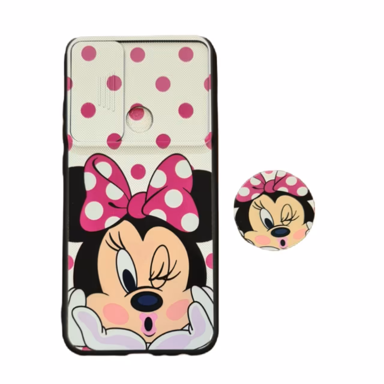 کاور طرح میکی موس کد 822 مناسب برای گوشی موبایل شیائومی Redmi Note 8 به همراه پاپ سوکت