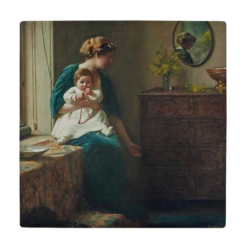 کاشی طرح نقاشی مادر و بچه BDT256