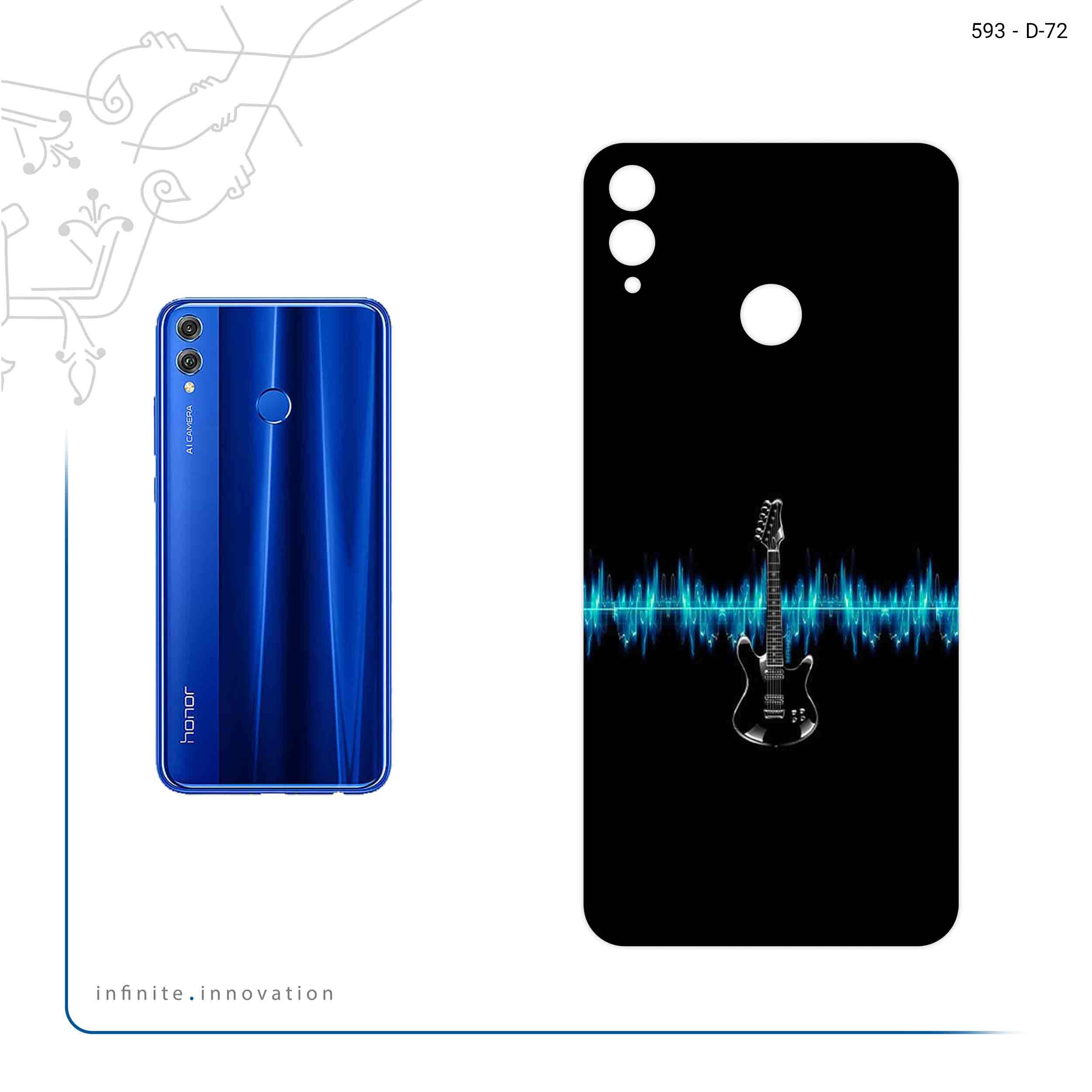 برچسب پوششی ماهوت مدل Electric Guitar مناسب برای گوشی موبایل آنر 8X