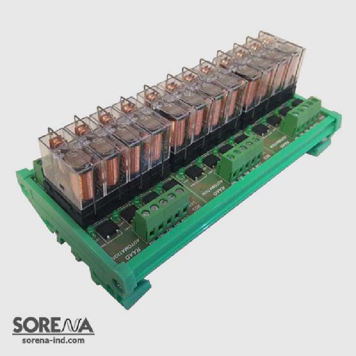 رله برد 12 کانال 10 آمپر 24VDC