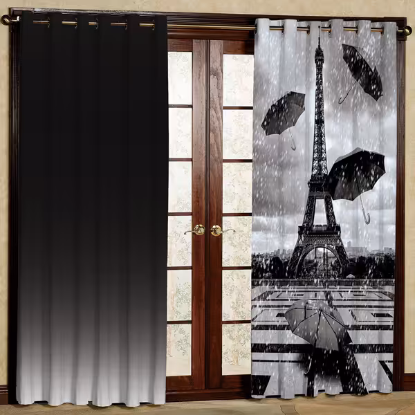 پرده مدل چاپی هازان پانچی کد 195 سایز 200x140 سانتی متر