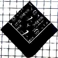 باندانا طرح نایک و Air jordan Cactus Jack پارچه مشکی نخ پنبه