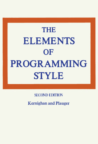 خرید و دانلود نسخه کامل کتاب The elements of programming style