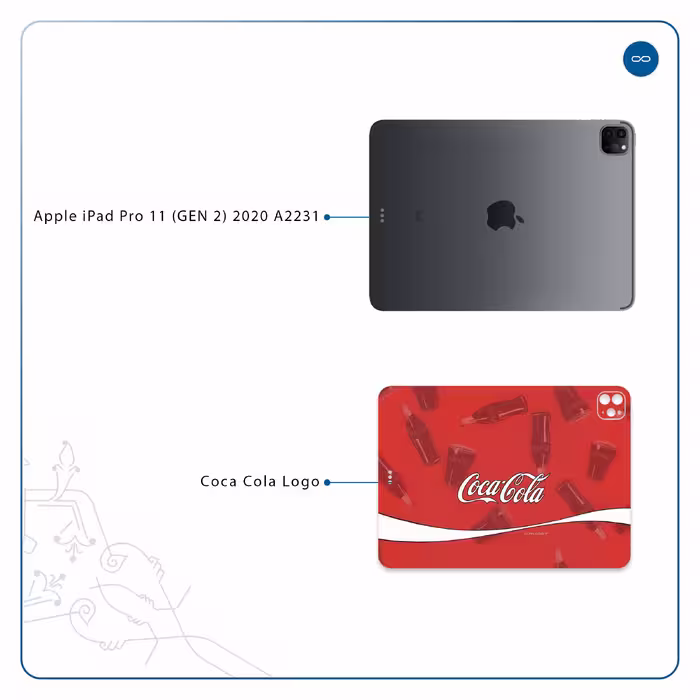 برچسب پوششی ماهوت مدل Coca-Cola-Logo مناسب برای تبلت اپل iPad Pro 11 (GEN 2) 2020 A2231