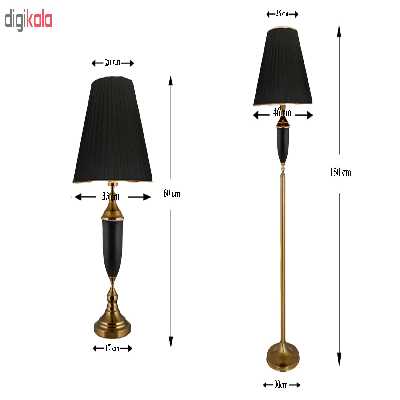 آباژور اصفیان طرح مولن روژ مدل MRK7-M مجموعه 2 عددی