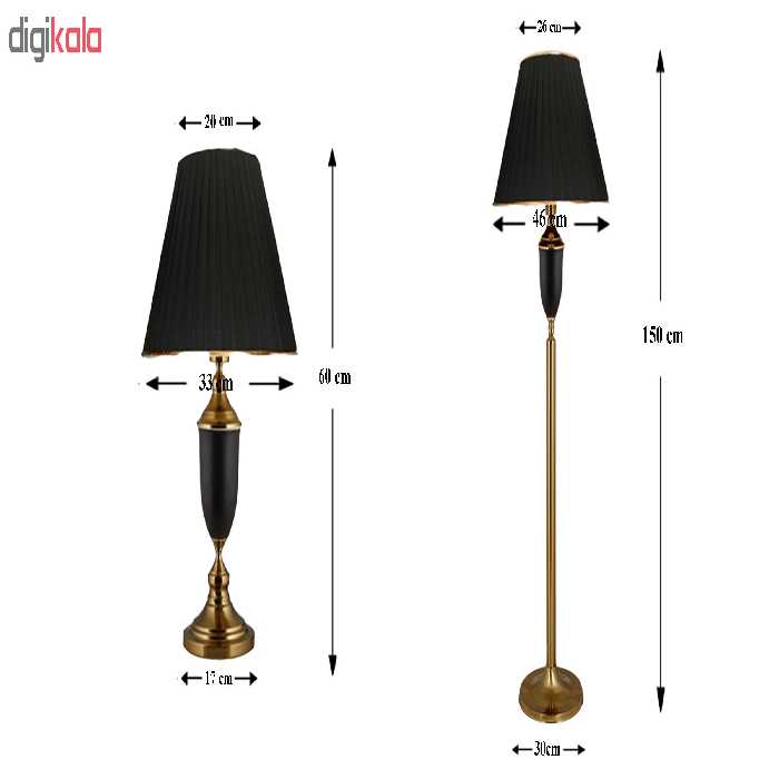 آباژور اصفیان طرح مولن روژ مدل MRK7-M مجموعه 2 عددی