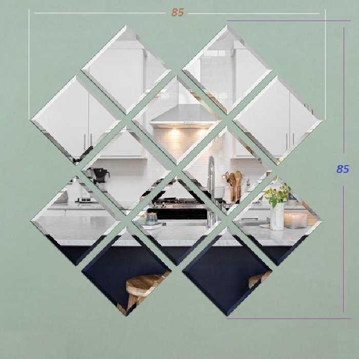 آینه دکوراتیو مدل زیگزاگ کد 0204