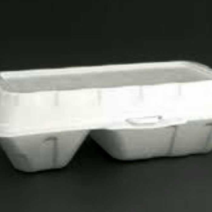 ظرف فوم دو خانه یکبار مصرف (بسته 300 تایی)