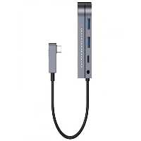 هاب چندکاره بیسوس Baseus Bend Angle Multi-Functional Type C HUB 60W CAHUB-CWJ0G (Upgrade)