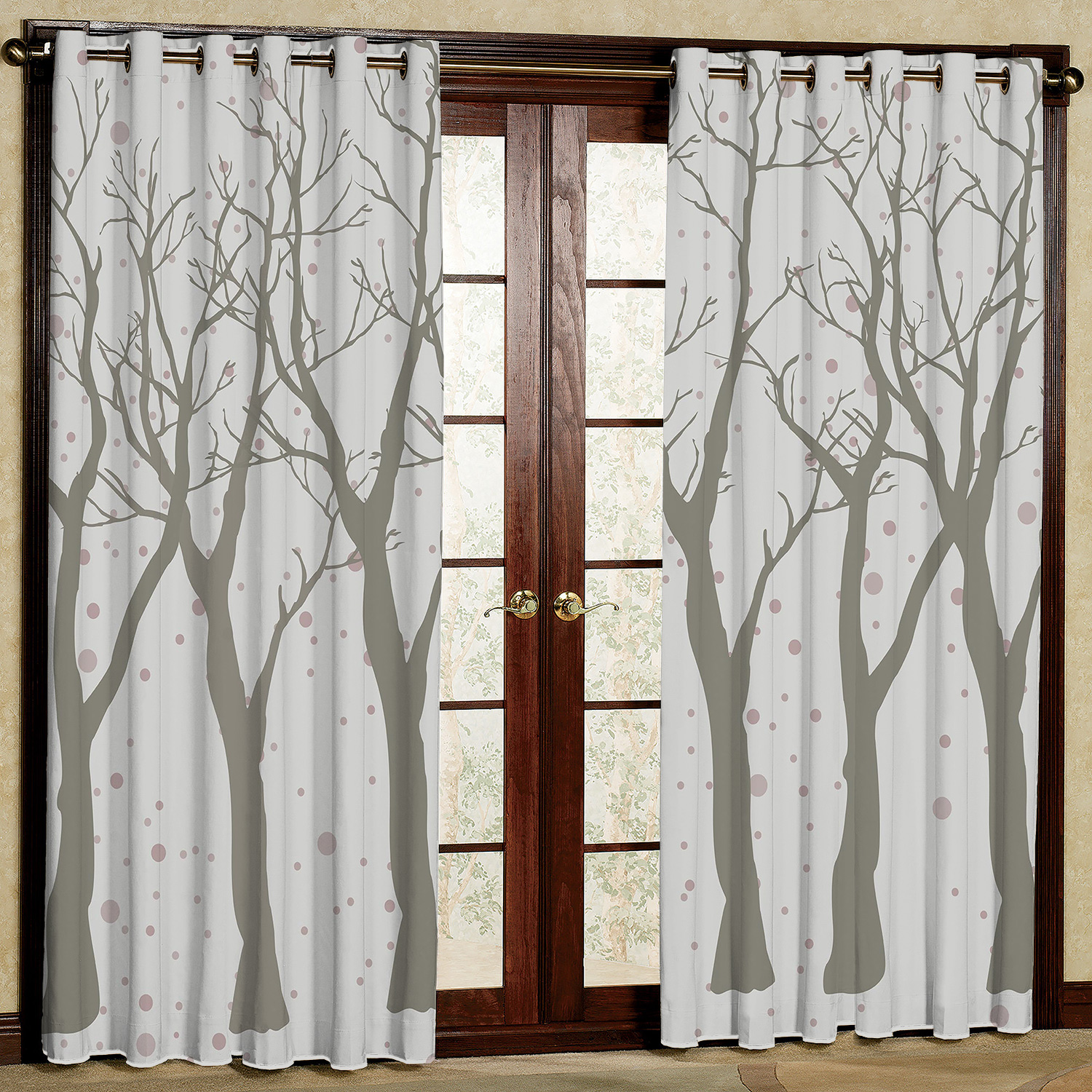 پرده مدل درخت هازان پانچی کد 1344 سایز 140x200 سانتی متر