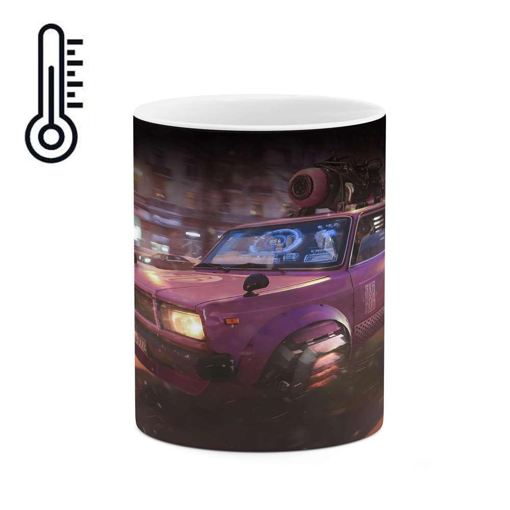 ماگ حرارتی کاکتی طرح ماشین مدل mgh15159