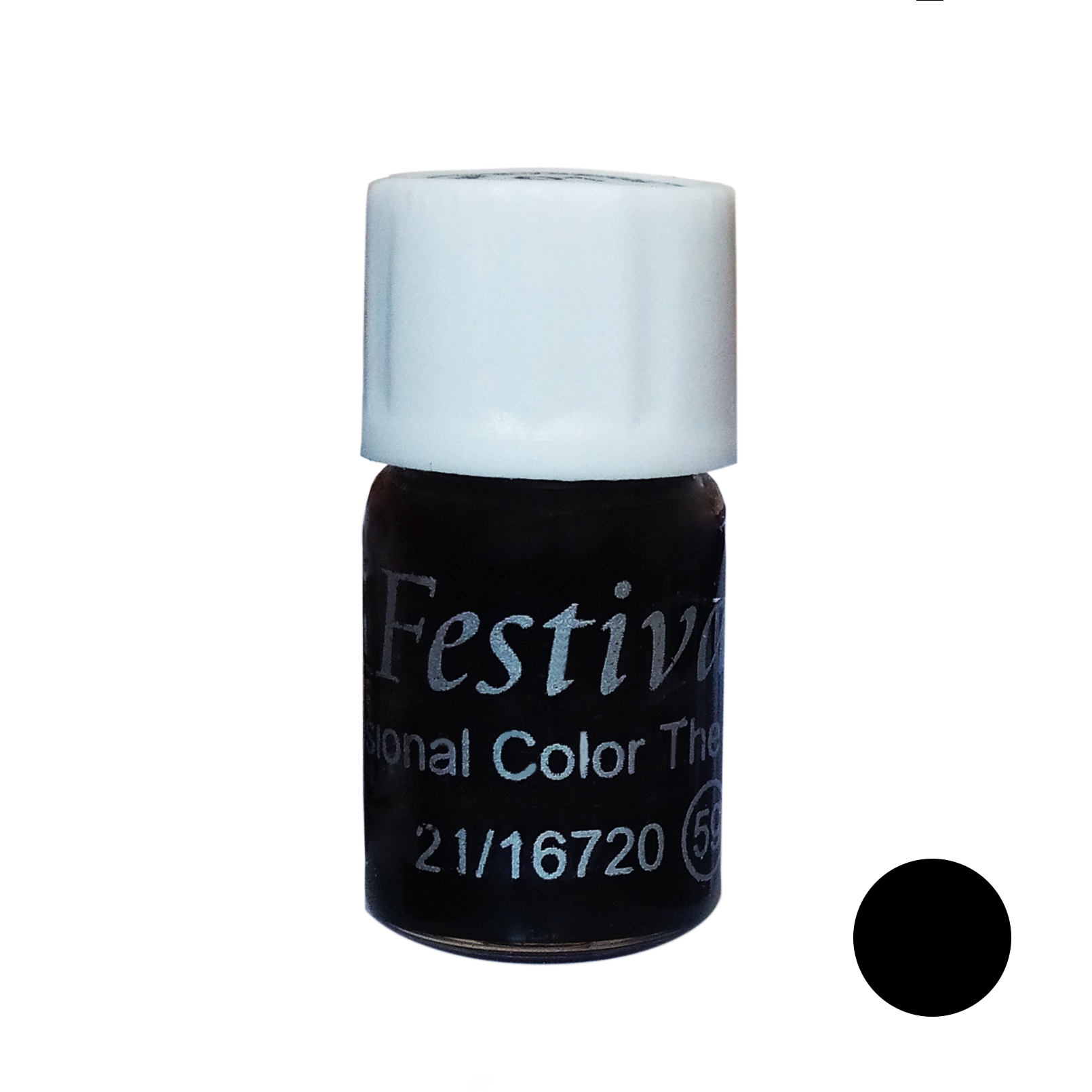 رنگ ابرو موقت فستیوال شماره 01 حجم 5 میلی لیتر رنگ مشکی