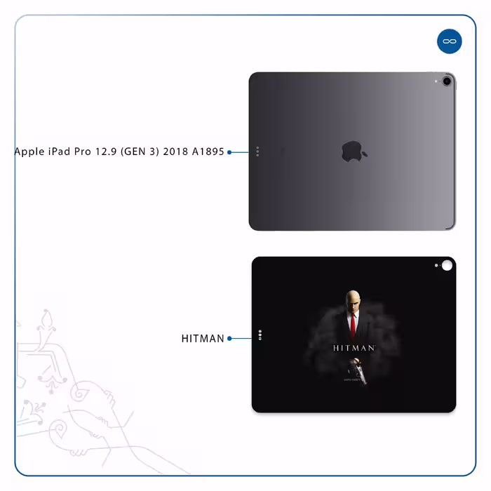 برچسب پوششی ماهوت مدل Hitman-Game مناسب برای تبلت اپل iPad Pro 12.9 (GEN 3) 2018 A1895