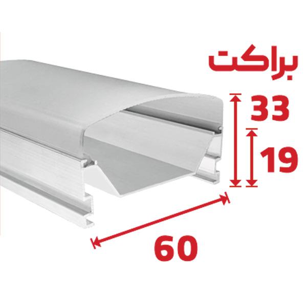 لاینر نوری براکت B4 - یراقینو فروش یراق آلات کابینت و درب