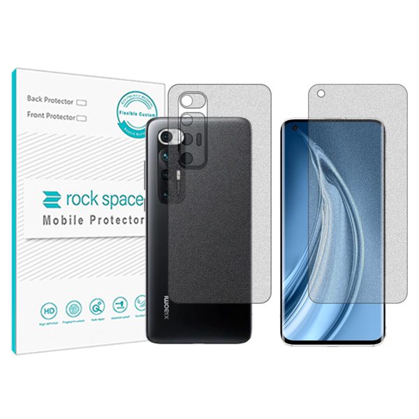 گلس صفحه نمایش و پشت گوشی شیائومی Mi 10S مدل نانو هیدروژل مات برند راک اسپیس کد SS