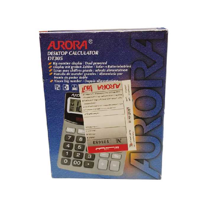 ماشین حساب رومیزی آرورا مدل DT305