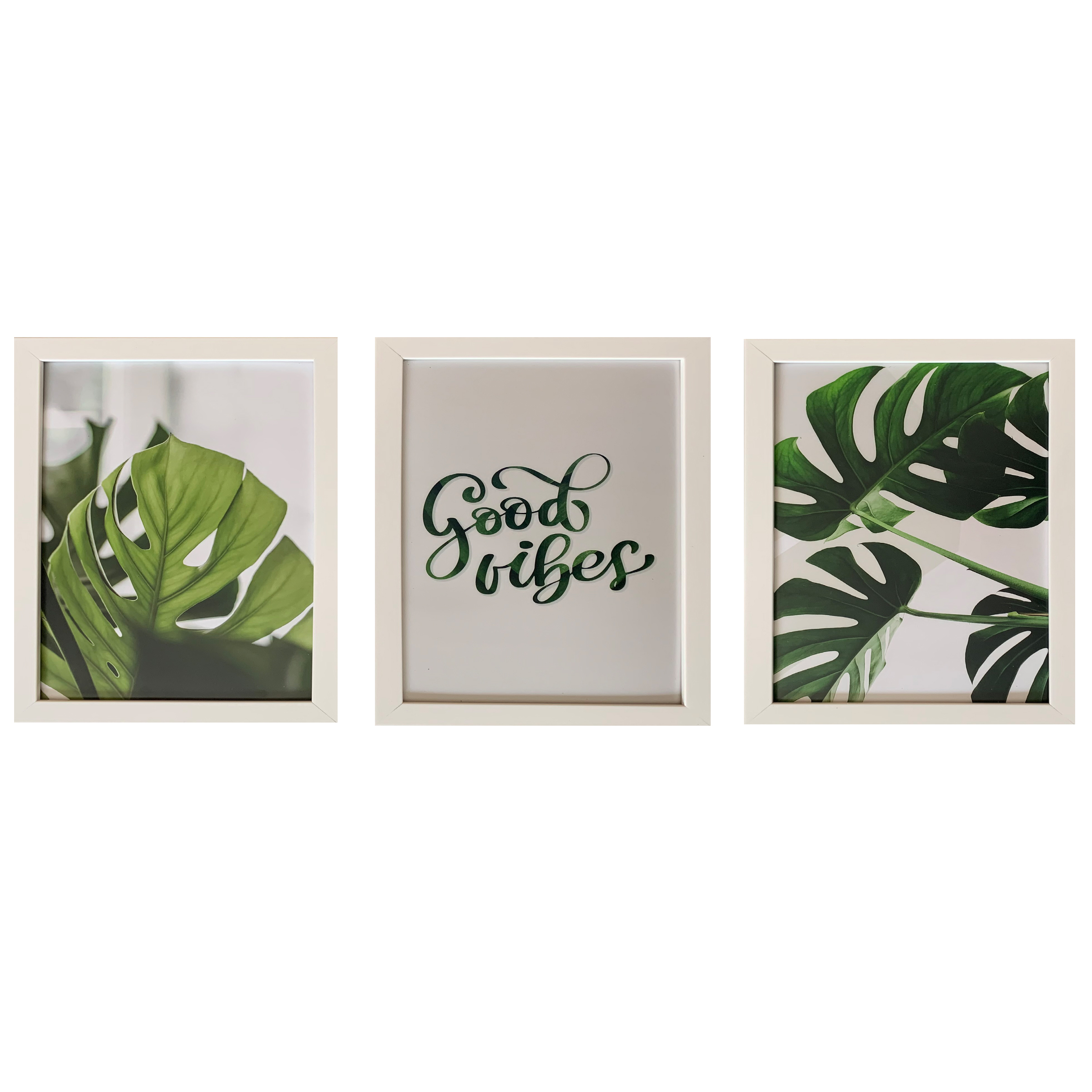 تابلو طرح برگ انجیری کد 215106w3 مجموعه 3 عددی