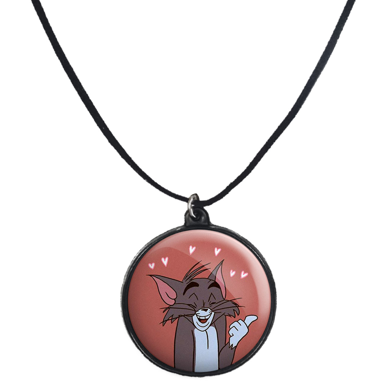 گردنبند پرمانه طرح تام و جری کد pmb.10845 مدل دو طرفه