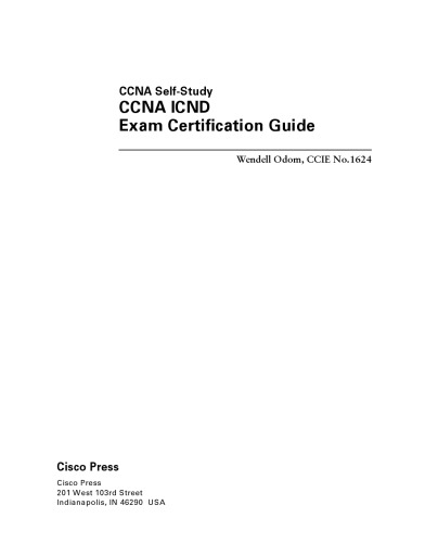 خرید و دانلود نسخه کامل کتاب CCNA ICND Exam Certification Guide (CCNA Self-Study)