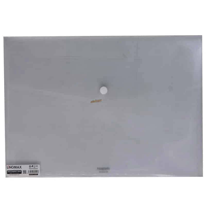 پوشه دکمه دار A4 شفاف لینومکس