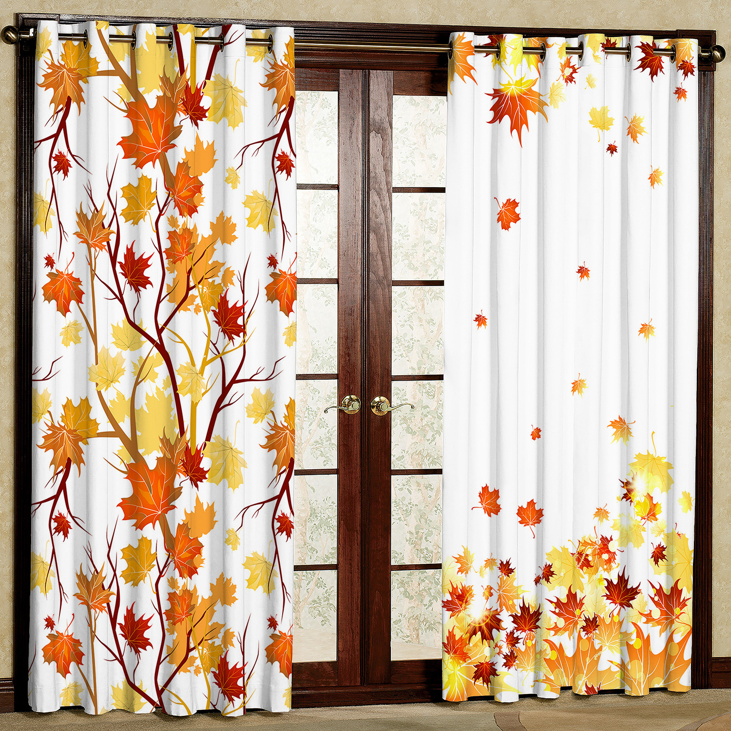 پرده مدل پاییزی مخمل پانچی کد 4568 سایز 200x140 سانتی متر