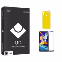 محافظ صفحه نمایش شیشه ای کوکونات مدل UD Black مناسب برای گوشی موبایل سامسونگ Galaxy M11 به همراه محافظ پشت گوشی | کالا برتری
