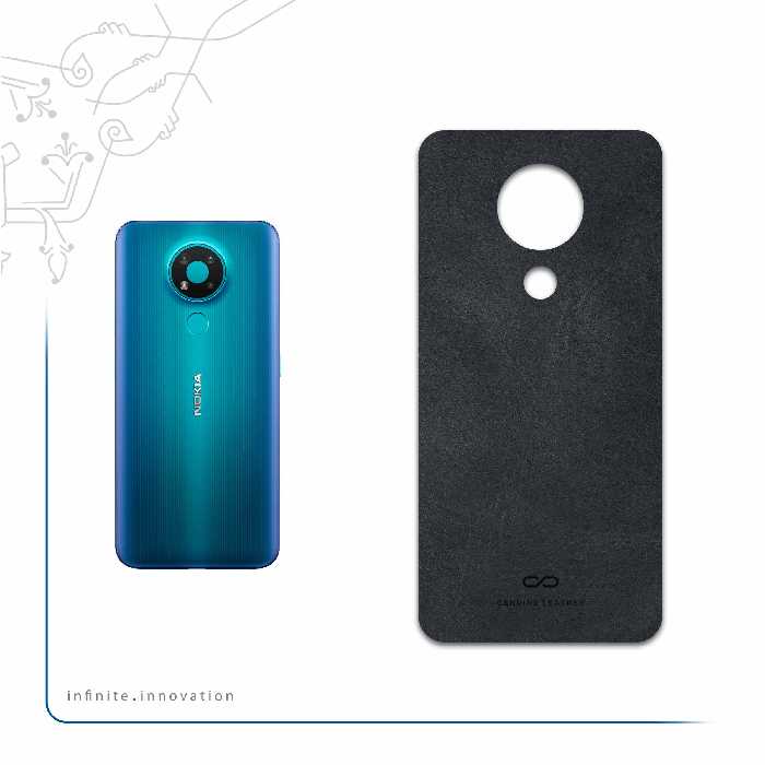 برچسب پوششی ماهوت مدل Graphite-Buffalo-Leather مناسب برای گوشی موبایل نوکیا 3.4