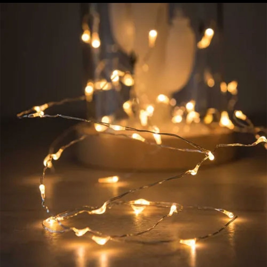 ریسه ده متری 18 عدد با همراه آداپتور رنگ آفتابی به صورت عمده