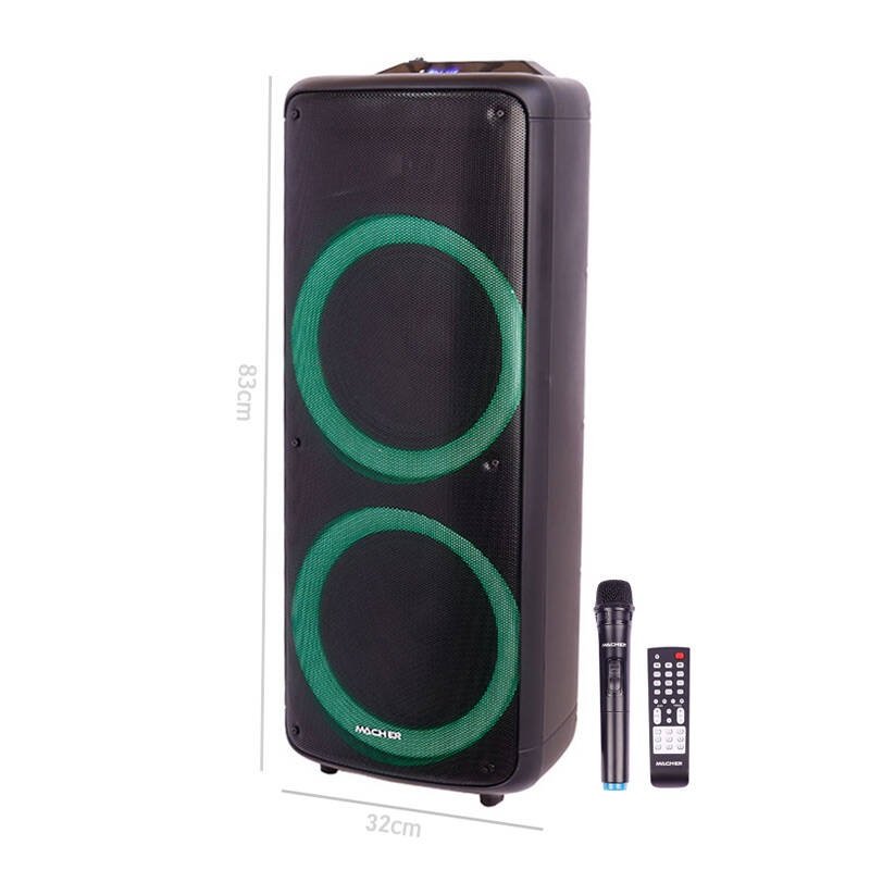 اسپیکر چمدانی بلوتوثی رم و فلش خور Macher MR-2300   میکروفون و ریموت کنترل