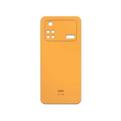 برچسب پوششی ماهوت مدل Matte-Orange مناسب برای گوشی موبایل شیائومی Poco M4 Pro 4G