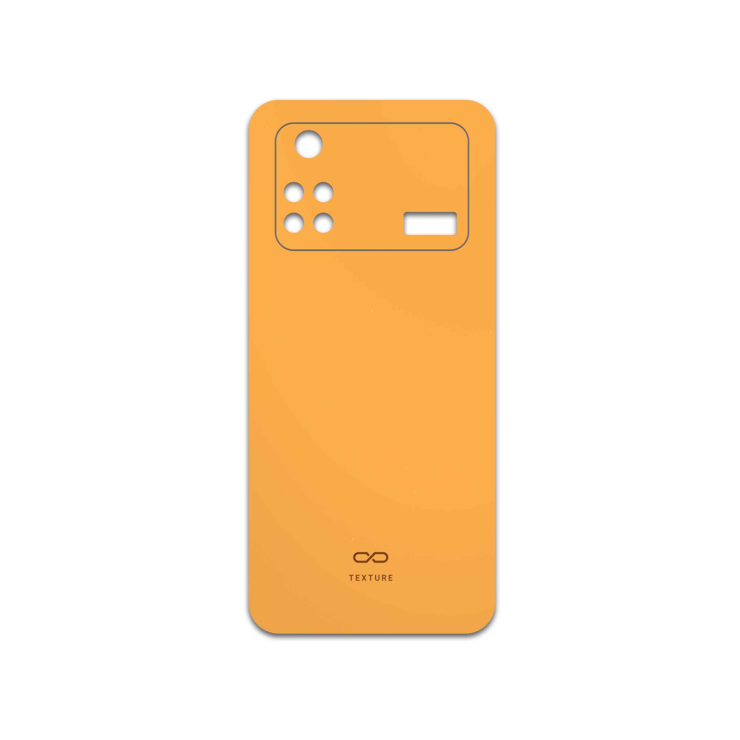 برچسب پوششی ماهوت مدل Matte-Orange مناسب برای گوشی موبایل شیائومی Poco M4 Pro 4G