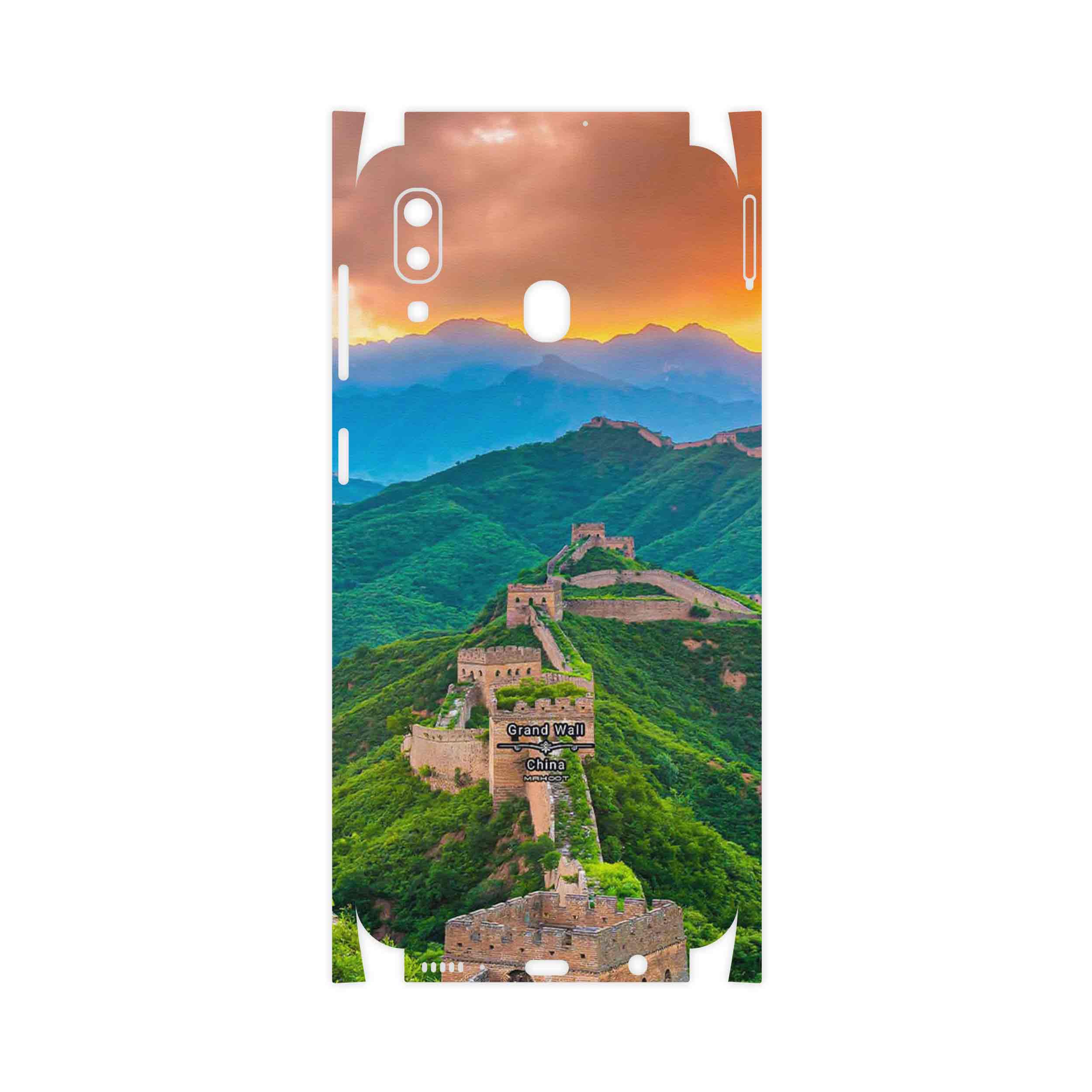 برچسب پوششی ماهوت مدل China Grand Wall-FullSkin مناسب برای گوشی موبایل سامسونگ Galaxy A20