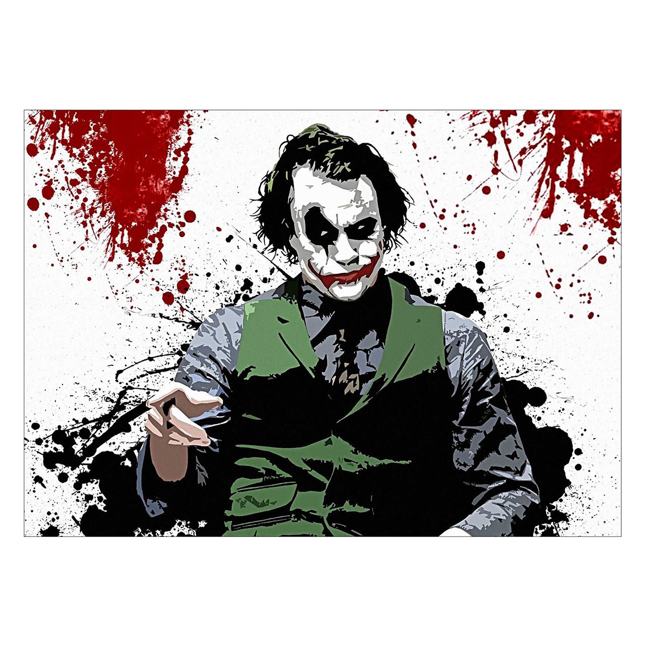 تابلو شاسی ونسونی طرح Painted Joker سایز 50 × 70