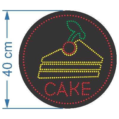 تابلو ال ای دی آیاز مدل کیک کد 447