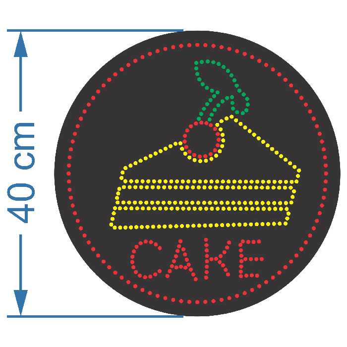 تابلو ال ای دی آیاز مدل کیک کد 447
