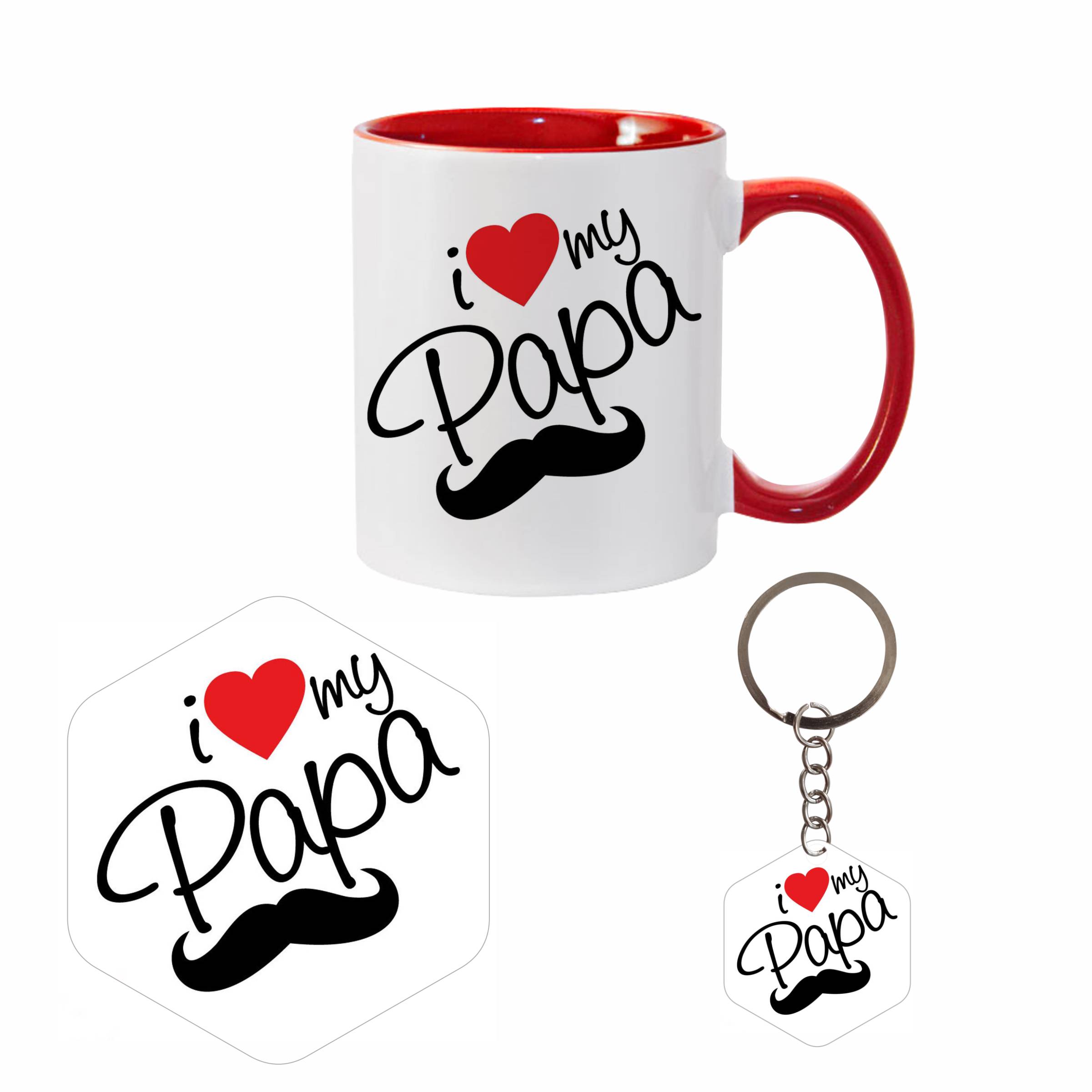 ماگ کد 908 به همراه زیرلیوانی و جاکلیدی