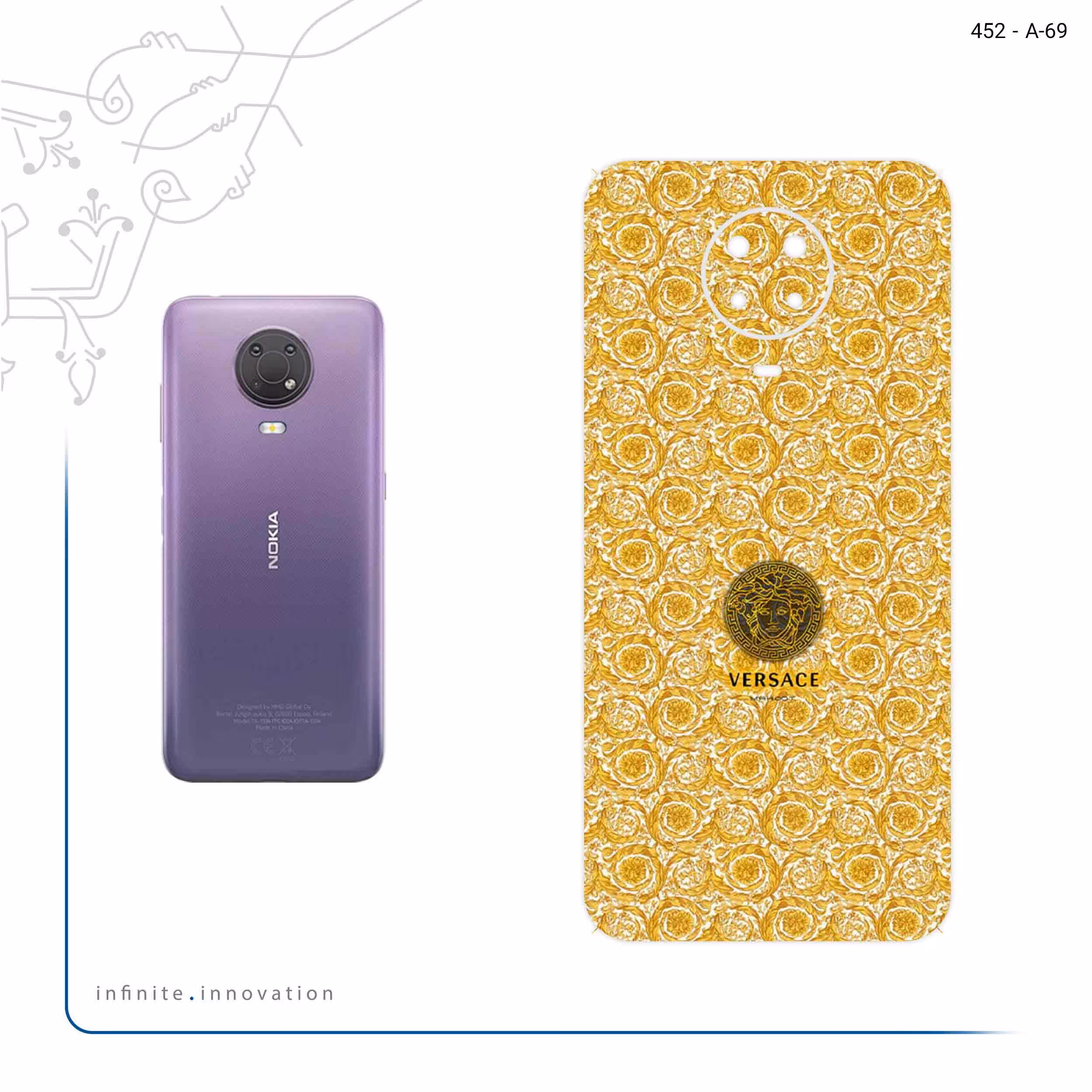 برچسب پوششی ماهوت مدل versace مناسب برای گوشی موبایل نوکیا G20