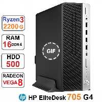 مینی کیس HP EliteDesk 705 G4 SFF RYZEN 3 2200G رم16