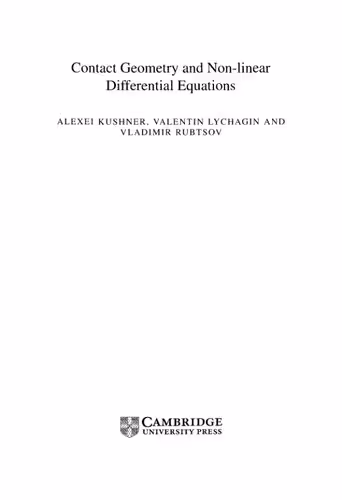 خرید و دانلود نسخه کامل کتاب Contact Geometry and Non-linear Differential Equations