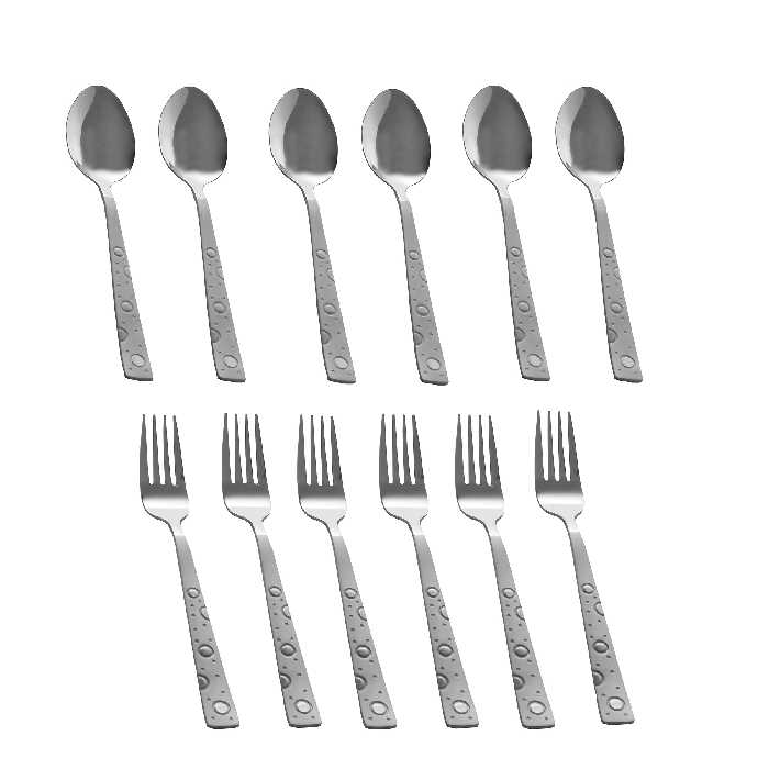 سرویس قاشق و چنگال 12 پارچه مدل پاندا