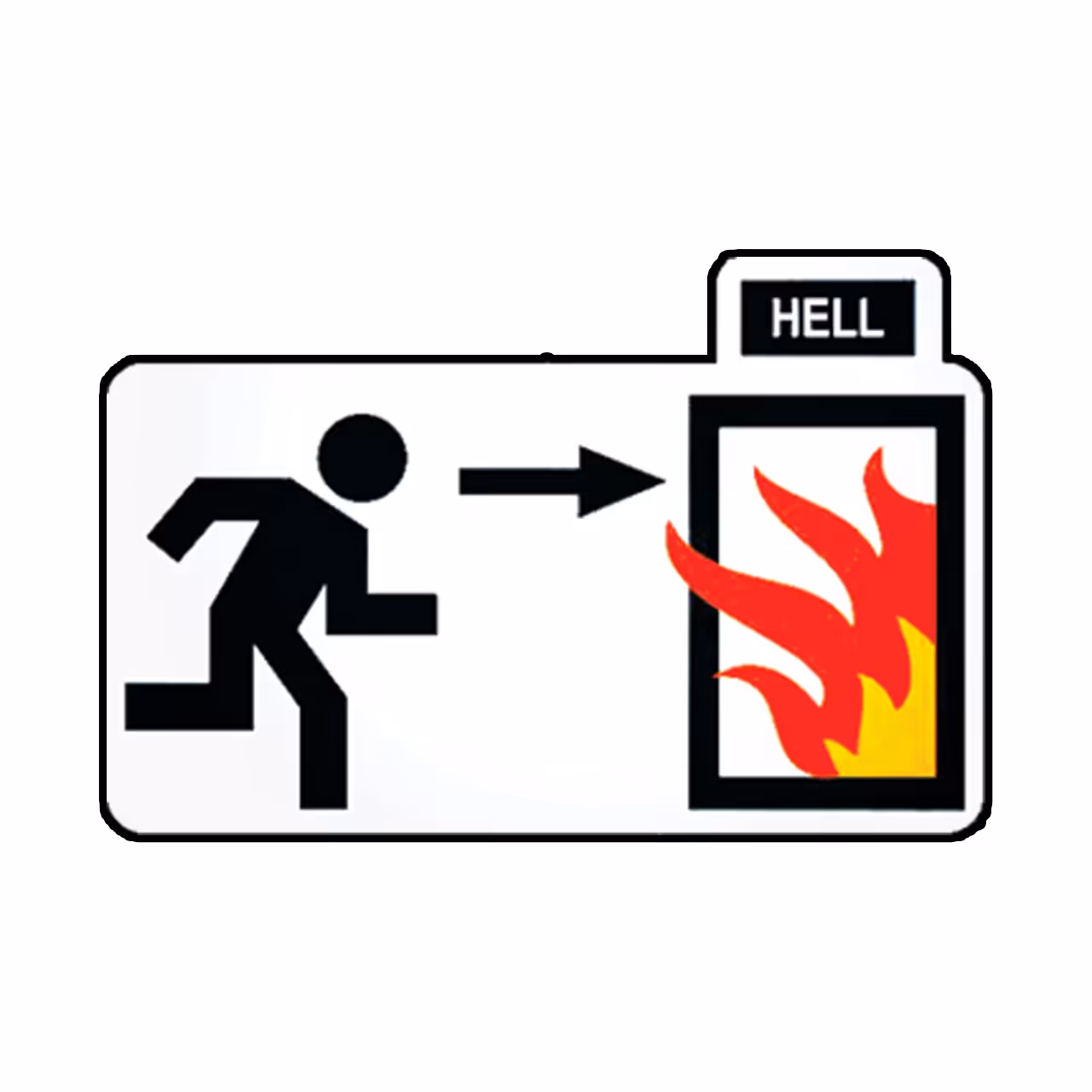 استیکر طرح Hell