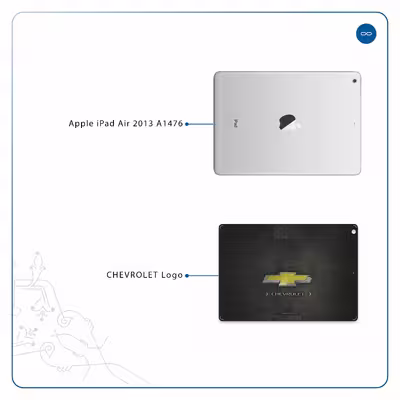 برچسب پوششی ماهوت مدل CHEVROLET-Logo مناسب برای تبلت اپل iPad Air 2013 A1476