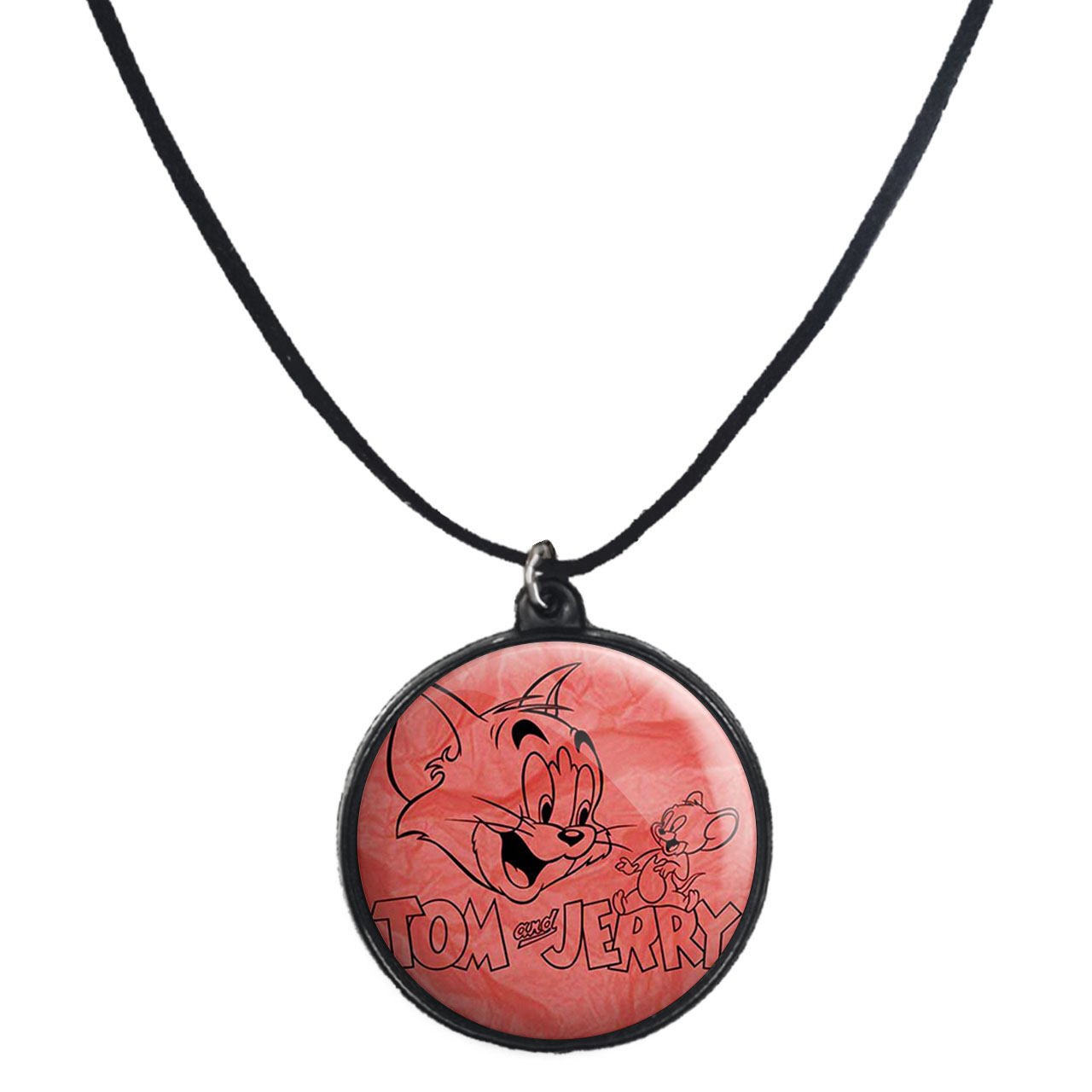 گردنبند پرمانه طرح تام و جری کد pmb.10808 مدل دو طرفه